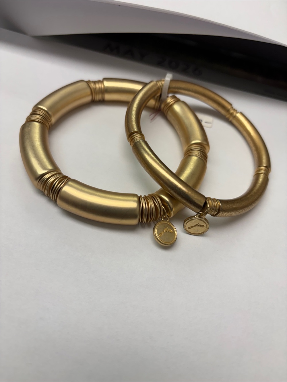Jane Marie Gold Tube Wrap Accent Bangle Bracelet - Women's Jewelry - Picture 6 of 8